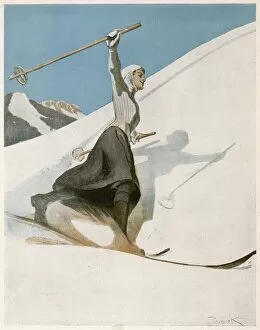 Lady Skier W / Arm Aloft