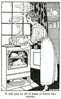 Images Dated 23rd April 2019: Lady at the stove 1919