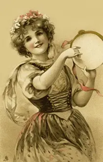 Lady with a tambourine