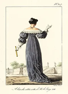 Lady in town costume, reign of King Louis XIII of France