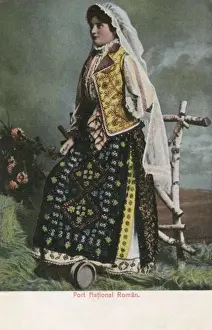 Lady in traditional Romanian costume