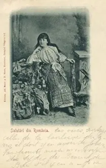 Lady in traditional Romanian costume