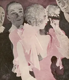 Lady Uses Opera Glass