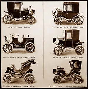 Lady and a veteran car, early 1900s
