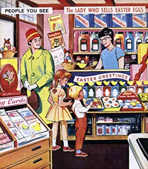 Sells Prints: The Lady Who Sells Easter Eggs