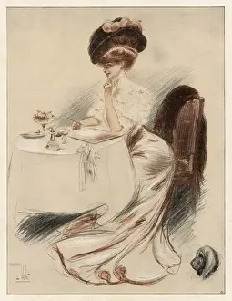 Oder Prints: Lady Writer Hesitates
