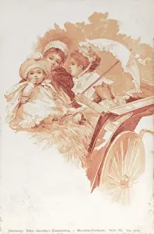 A lady, her young daughter and nursemaid