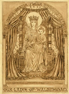 Sepia Collection: Our Ladye of Walsingham, Mary and Jesus