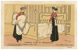 Ladys Maids Make Bed