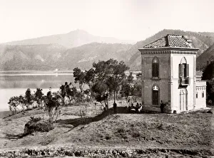 Lago di Agnano or Lake Agnano, Naples, Italy, drained 1870