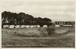 Caravan Collection: Lagoon View Caravan Camp, Instow, Devon. Date: circa 1950