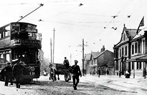 Laird Prints: Laird Street tram terminus, Birkenhead early 1900's