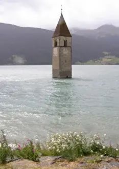 Tyrol Prints: Lake Curon, Reschen Reservoir