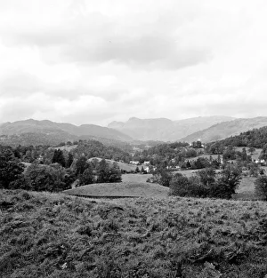 Peaks Prints: Lake district: View towards the lakes peaks