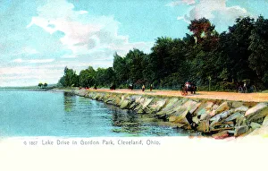 Lake Drive in Gordon Park, Cleveland, Ohio, USA