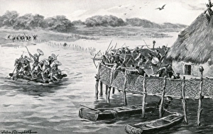 Images Dated 8th February 2011: Lake-dwellers attacked