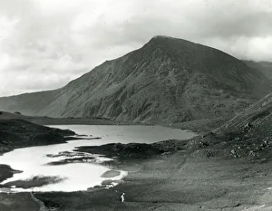 Lake and high peak, Snowdonia National Park, North Wales