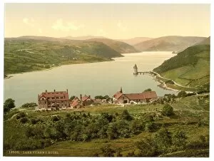 Wales Gallery: Lake and hotel, Vyrnwy, Wales