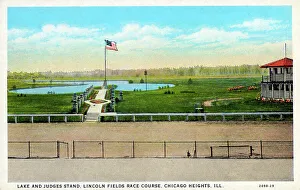 Racecourse Prints: Lake and Judges Stand, Lincoln Fields Race Course