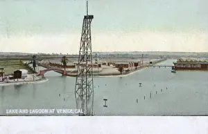 Lagoon Prints: Lake and Lagoon at Venice, California, USA