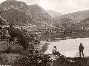 Lake and mountains Roldal, Norway, c. 1890 s