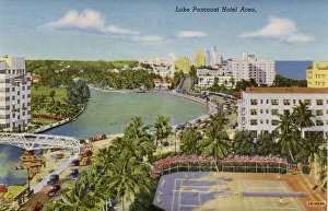 Lake Pancoast hotel area, Miami Beach, Florida, USA Date: 1941