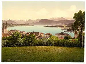 The lake and panorama of the Alps, Lucerne, Switzerland