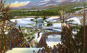 Jump Prints: Lake Placid, N. Y. USA - Ski Jumper takes to the air