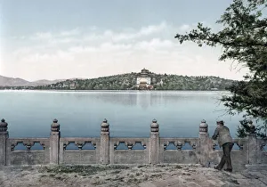Lake, Summer Palace, Peking, (Beijing) China, c. 1900 Vintage early 20th century