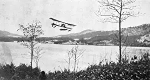 Windermere Prints: Lakes Waterbird over Lake Windermere in January 1912