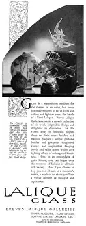 Carp Prints: A Lalique Glass advertisement featuring a glass carp
