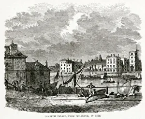 Images Dated 14th December 2018: Lambeth Palace from Millbank 1860