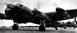 Engines Gallery: Lancaster Bombers ready to take off, 1942