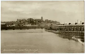 Lancaster Prints: Lancaster, Lancashire, England - Skerton Bridge and Castle