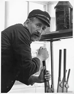 Tees Prints: Lance Percival playing a signalman in Andy Robson