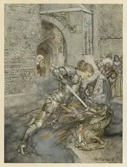 Lancelot Fights a Dragon
