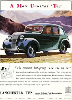 Lanchester Ten car advert