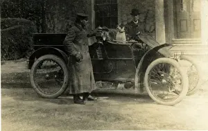 Lewes Prints: Lanchester Veteran Car, Hollow Lane, East Hoathly, Lewes, En