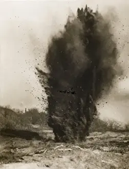 Explosions Prints: Land Mine explosion 1918