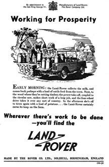 Adverts Gallery: Land Rover advertisement, 1952