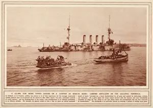 Landing artillery on the Gallipoli Peninsula