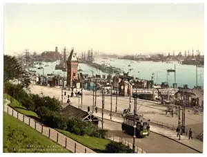 Landing Bridge near St. Pauls, Hamburg, Germany