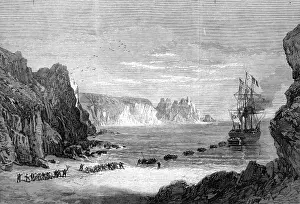 Landing cable at Porthcurnew Bay