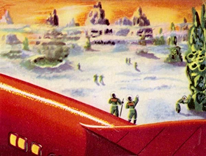 Science Fiction Collection: Landing on Mars