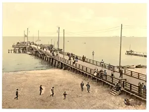 Prussia Prints: Landing pier, Zoppot, West Prussia, Germany (i. e. Sopot, Po
