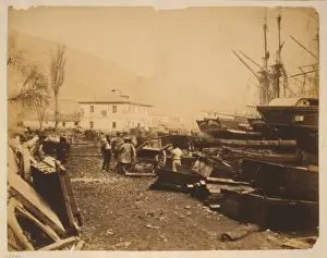 Balaklava Prints: Landing place, Ordnance Wharf, Balaklava, Genoese Castle