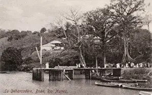 Banks Prints: Landing stage at Rio Nunez (Nunez River) in Boke Guinea