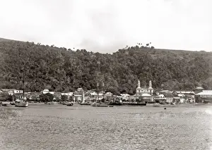 The landing stage, St Pierre, Martinique, West Indies, circa