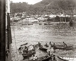 The landing stage, St Pierre, Martinique, West Indies, circa