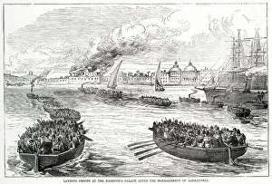 Landing troops at the Khedive?s palace at Alexandria